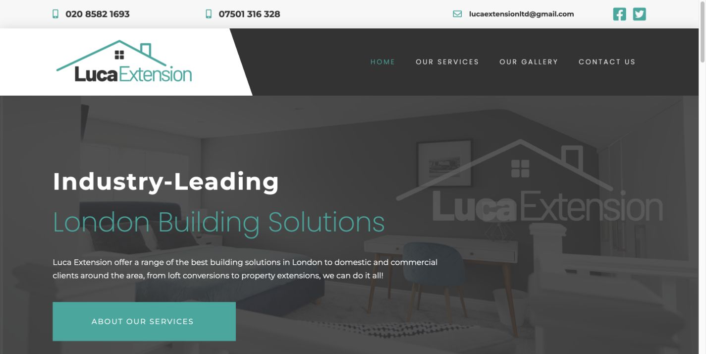 Luca Extension previous homepage